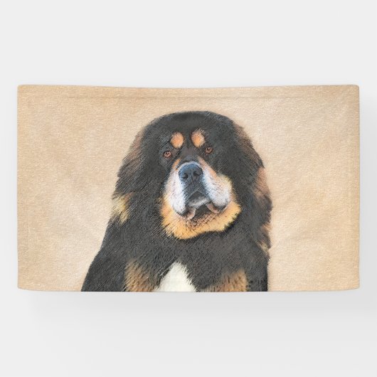 Tibetan Mastiff-schildering - Cute Original Dog Ar Spandoek (Horizontaal)