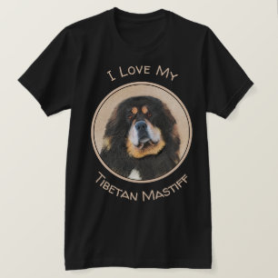 Tibetan Mastiff-schildering - Cute Original Dog Ar T-shirt
