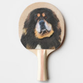 Tibetan Mastiff-schildering - Cute Original Dog Ar Tafeltennisbatje (Achterkant)