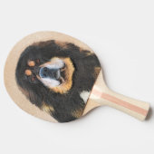 Tibetan Mastiff-schildering - Cute Original Dog Ar Tafeltennisbatje (Zijkant)