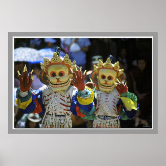 Tibetan Monk Dancers Poster