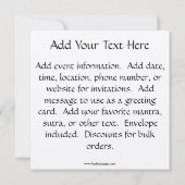 Tibetan Om in Lotus Throne Mandala Kaart (Achterkant)