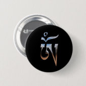 Tibetan Om Ronde Button 5,7 Cm (Voorkant /achterkant)