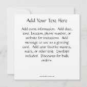 Tibetan Om Symbol in Jewel Ring Kaart (Achterkant)