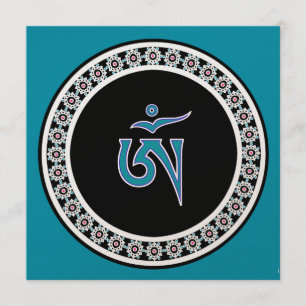 Tibetan Om Symbol in Jewel Ring Kaart