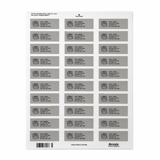 Tibetan Pallas Cat Return Address Labels (Full Sheet)