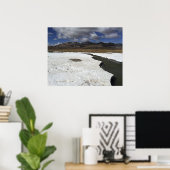 Tibetan Plateau White Snow River Poster (Thuiskantoor)
