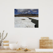 Tibetan Plateau White Snow River Poster (Keuken)