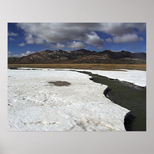Tibetan Plateau White Snow River Poster (Voorkant)