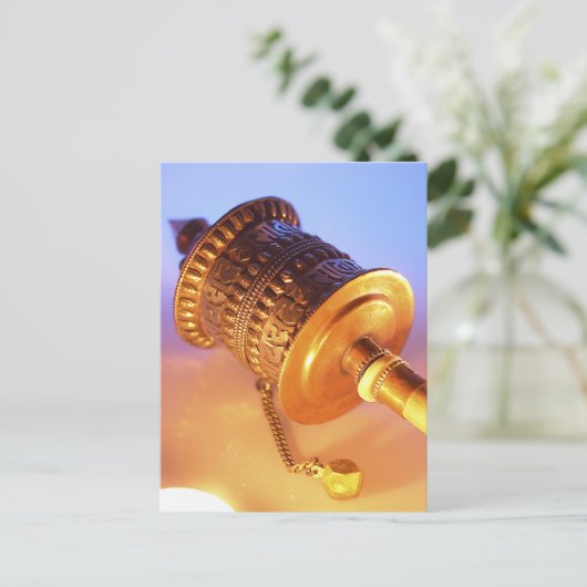 Tibetan Prayer Wheel Briefkaart (Staand voorkant)