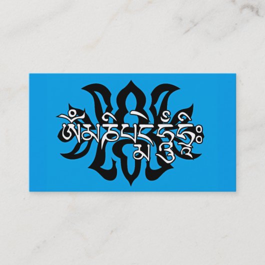 Tibetan Six True Mantra/Om Ma Ni Pad me Hum Visitekaartje (Voorkant)