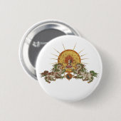 Tibetan Snow Lion Ronde Button 5,7 Cm (Voorkant /achterkant)