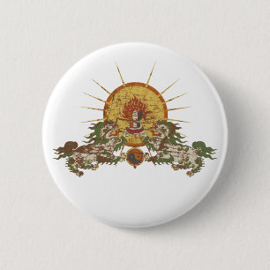 Tibetan Snow Lion Ronde Button 5,7 Cm
