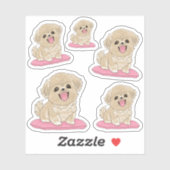 Tibetan Spaniel 5x Sticker (Vel)