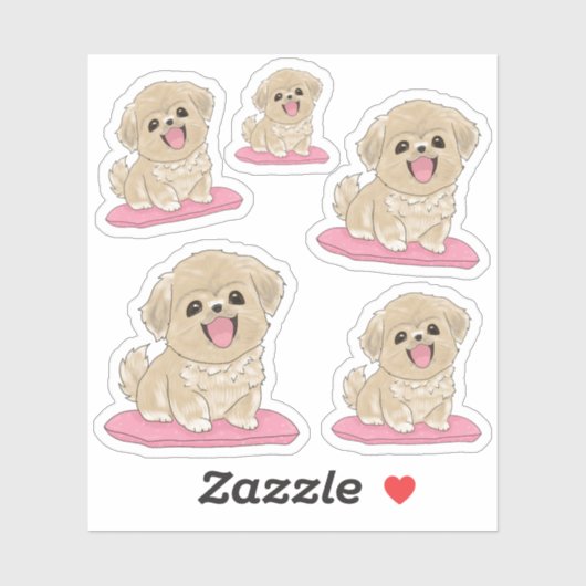 Tibetan Spaniel 5x Sticker (Vel)