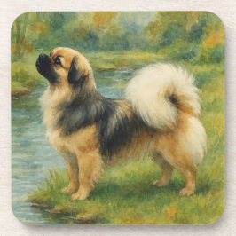 Tibetan Spaniel Bier Onderzetter