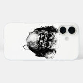 Tibetan Spaniel Dog Case – Ink Face Design (Achterkant (horizontaal))