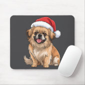 Tibetan Spaniel Dog Christmas Santa Hat Pet Dog Lo Muismat (Met muis)
