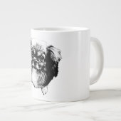 Tibetan Spaniel Dog Mug – Ink Style Portrait Grote Koffiekop (Voorkant rechts)
