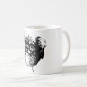 Tibetan Spaniel Dog Mug – Ink Style Portrait Koffiemok (Voorkant rechts)