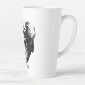 Tibetan Spaniel Dog Mug – Ink Style Portrait Latte Mok (Rechts)