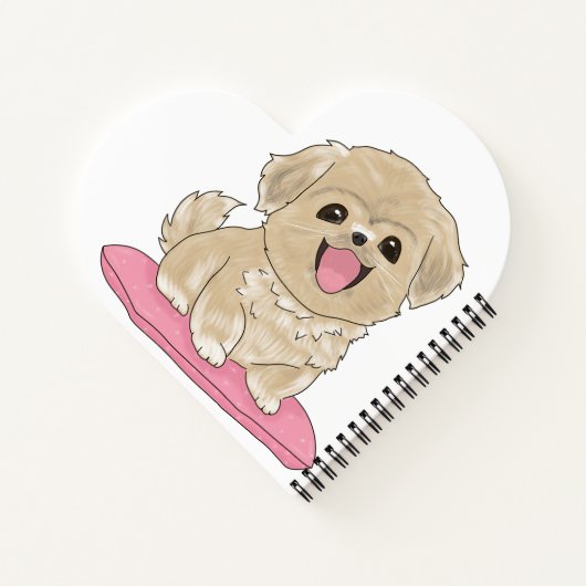 Tibetan Spaniel Hund mit Name  Notitieboek (Achterkant)