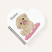 Tibetan Spaniel Hund mit Name Notitieboek (Voorkant)