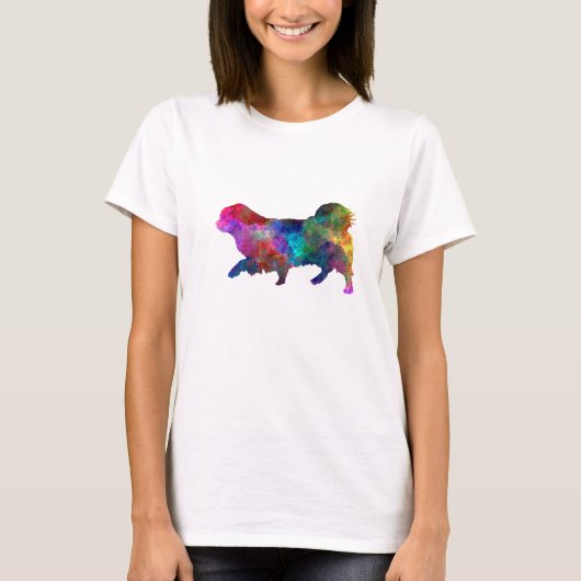 Tibetan Spaniel in watercolor T-shirt (Voorkant)