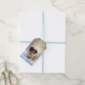 Tibetan Spaniel Laat het Sneeuwen Kerstmis  Cadeaulabel (Met Touw)