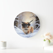 Tibetan Spaniel Laat het Sneeuwen Kerstmis  Grote Klok (Huis)