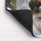 Tibetan Spaniel Laat het Sneeuwen Kerstmis  Muismat (Hoek)