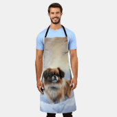 Tibetan Spaniel Laat het Sneeuwen Kerstmis  Schort (Gedragen)