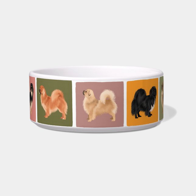 Tibetan Spaniel Pet Bowl Voerbakje (Voorkant)