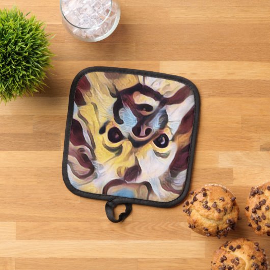 Tibetan Spaniel Pot Holder Pannenlap (Top down)