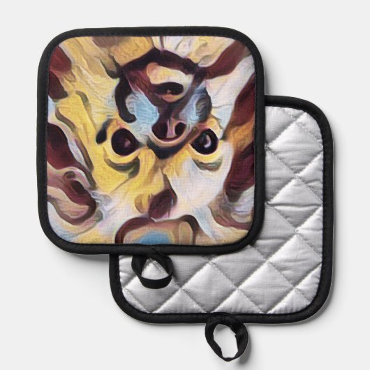 Tibetan Spaniel Pot Holder Pannenlap (Voorkant / Achterkant)