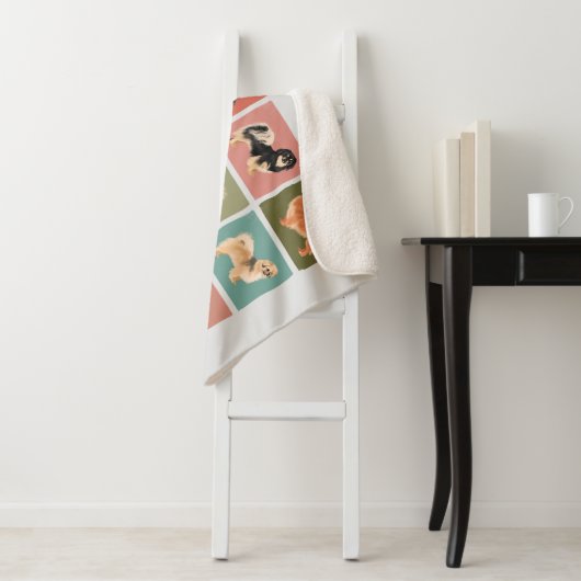 Tibetan Spaniel Sherpa Blanket Deken (In situ)