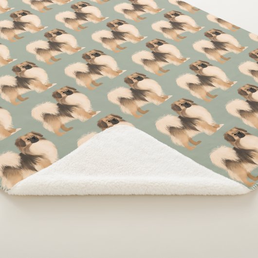 Tibetan Spaniel Sherpa Blanket Deken (3/4)
