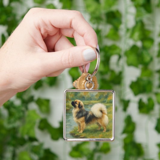 Tibetan Spaniel Sleutelhanger (Hand)