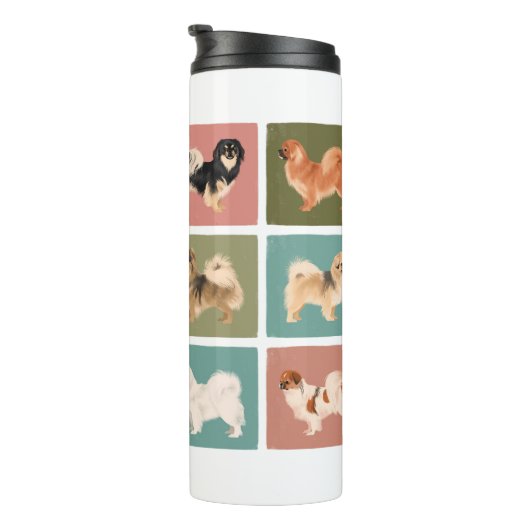 Tibetan Spaniel Thermal Tumbler Thermosbeker (Geroteerd rechts)