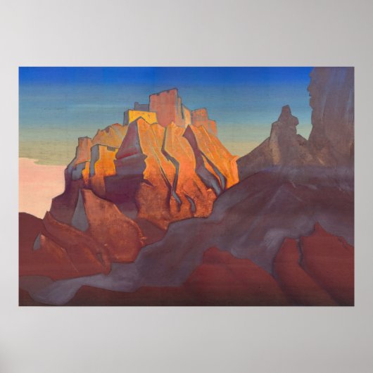 Tibetan Stronghold, Basgo, Nicholas Roerich Poster (Voorkant)