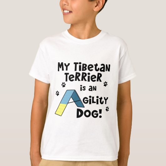 Tibetan Terrier Agility Dog Child's T-Shirt (Voorkant)