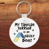 Tibetan Terrier Agility Dog Sleutelhanger (Voorkant)