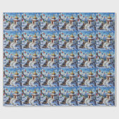 Tibetan Terrier Christmas Prayer Flags Holiday Cadeaupapier (Vlak)