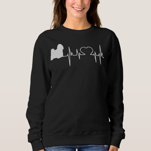 Tibetan Terrier Dog Heartbeat Trui (Voorkant)