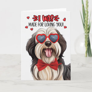 Tibetan Terrier Dog maakte de liefde voor je Valen Feestdagen Kaart