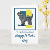 Tibetan Terrier Dog TriColor Father Day Kaart (Gele Bloem)