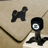 Tibetan Terrier Hondenras Silhouette Rubberstempel