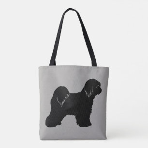Tibetan Terrier Hondenras Silhouette Tote Bag