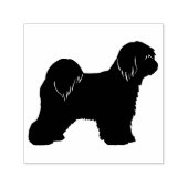 Tibetan Terrier Hondenras Silhouette Zelfinktende Stempel (Design)