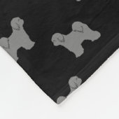 Tibetan Terrier Hondenras Silhouettes Pattern Fleece Deken (Hoek)